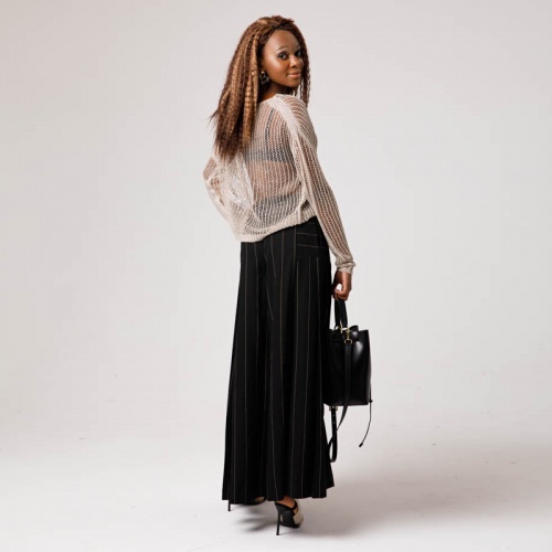 Джемпер OROBLU Песочный джемпер в сетку фото 4