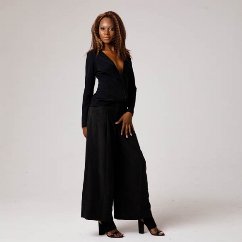 Брюки MALLONI Брюки-палаццо черного цвета